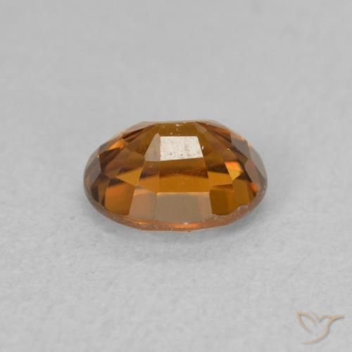 Circón Medium Dark-Orange natural de 1.07 ct, Ovalada, VVS