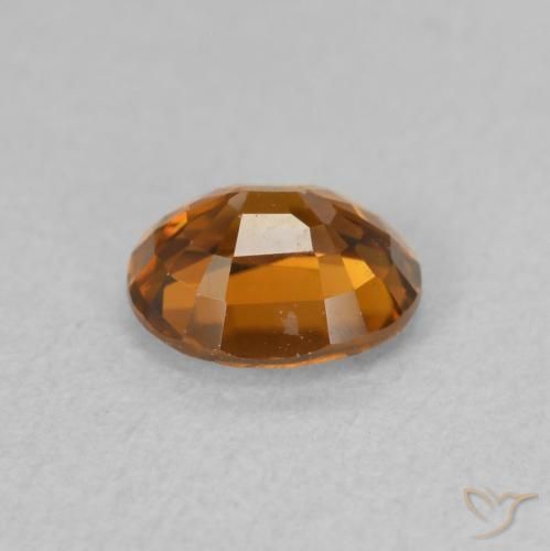 Circón Naranja medio natural de 1.09 ct, Ovalada, VVS