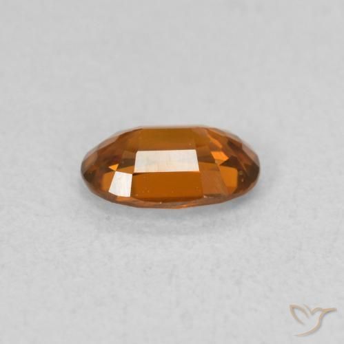 Circón Naranja rojizo natural de 0.64 ct, Ovalada, VVS