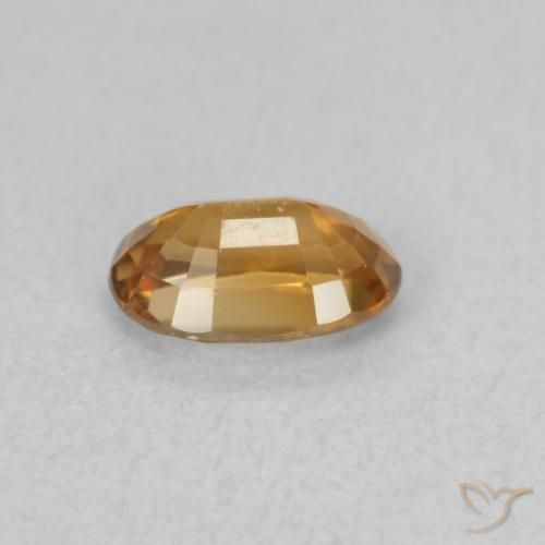 Circón Naranja medio natural de 0.80 ct, Ovalada, VVS
