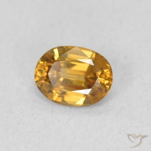 Circón Oro natural de 0.59 ct, Ovalada, VVS