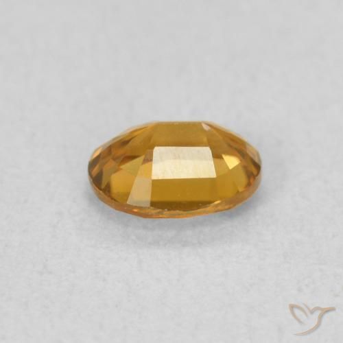 Circón Marrón-oro natural de 0.58 ct, Ovalada, VVS