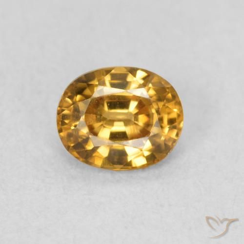 0.65ct Natural Dorado marrón Circón, Ovalada, VS