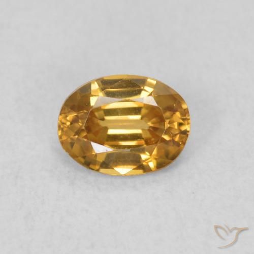 0.57ct Natural Marrón-oro Circón, Ovalada, VVS