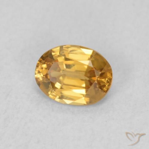 Circón Marrón-oro natural de 0.57 ct, Ovalada, VVS