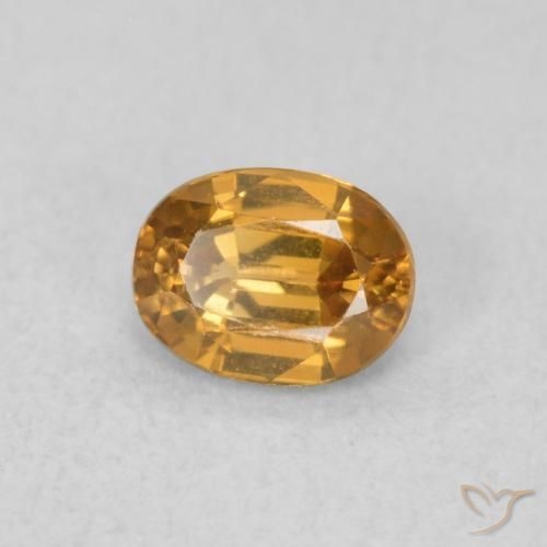 Circón Naranja medio natural de 0.62 ct, Ovalada, VVS
