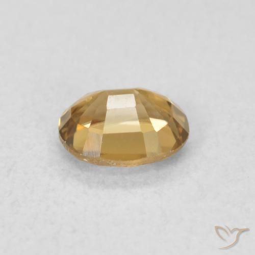Circón Marrón-oro natural de 0.64 ct, Ovalada, VVS