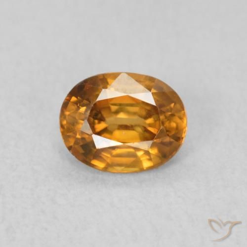 0.62ct Natural Marrón naranja Circón, Ovalada, VVS-VS