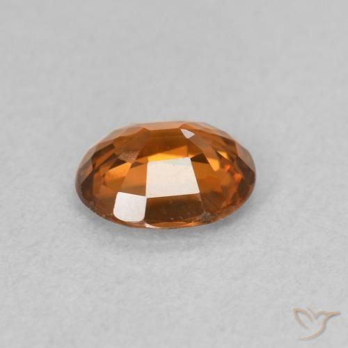 Circón Naranja medio natural de 0.82 ct, Ovalada, VVS