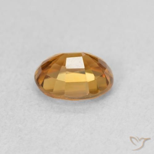 Circón Naranja medio natural de 1.02 ct, Ovalada, VVS