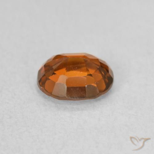 Circón Naranja oscuro natural de 0.87 ct, Ovalada, VVS
