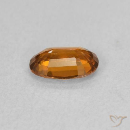 Circón Naranja medio natural de 0.62 ct, Ovalada, VVS