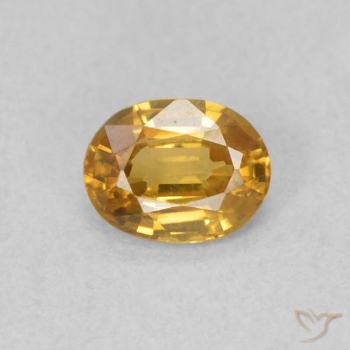 0.55ct Natural Dorado Circón, Ovalada, VVS-VS