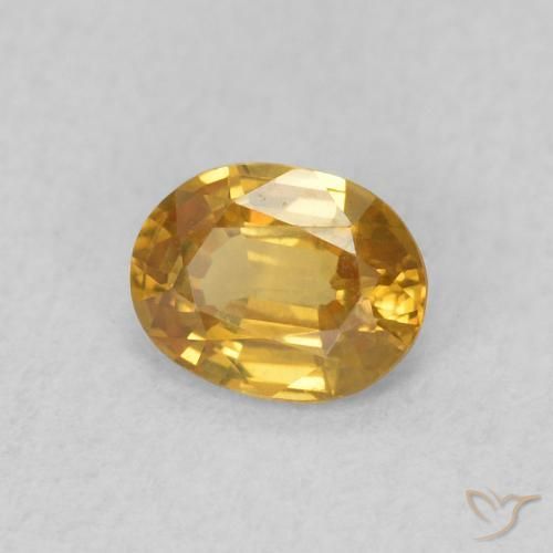 Circón Dorado natural de 0.55 ct, Ovalada, VVS-VS