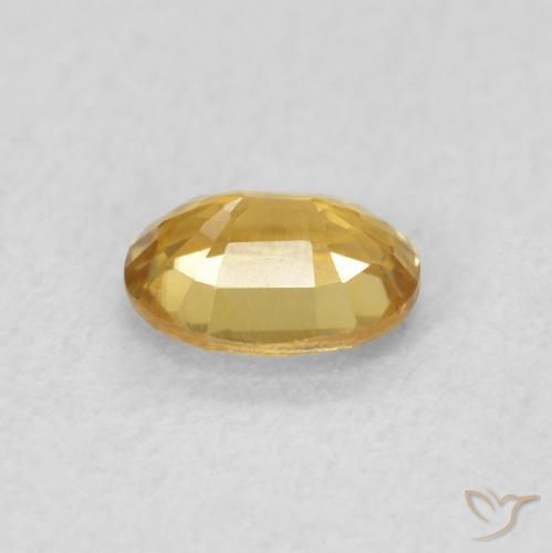 Circón Dorado natural de 0.55 ct, Ovalada, VVS-VS