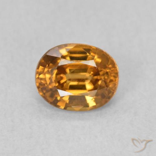 0.66ct Natural Marrón-oro Circón, Ovalada, VVS-VS