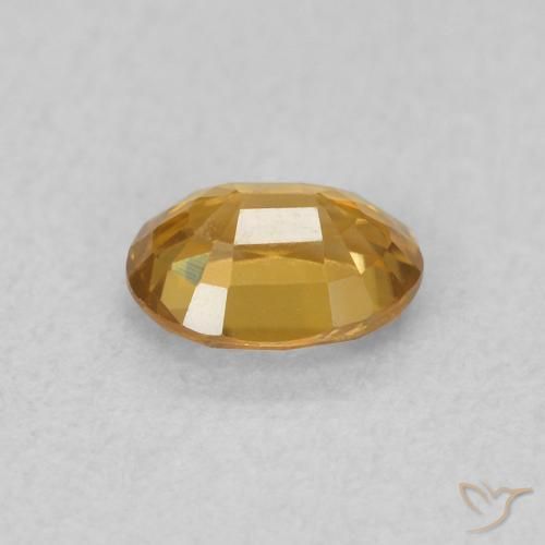 Circón Naranja dorado natural de 0.57 ct, Ovalada, VVS-VS