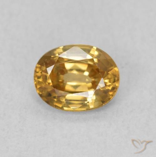 0.64ct Natural champaña Circón, Ovalada, VVS