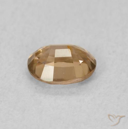 Circón Durazno dorado natural de 0.60 ct, Ovalada, VVS