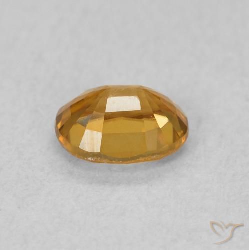 Circón Marrón-oro natural de 0.63 ct, Ovalada, VVS