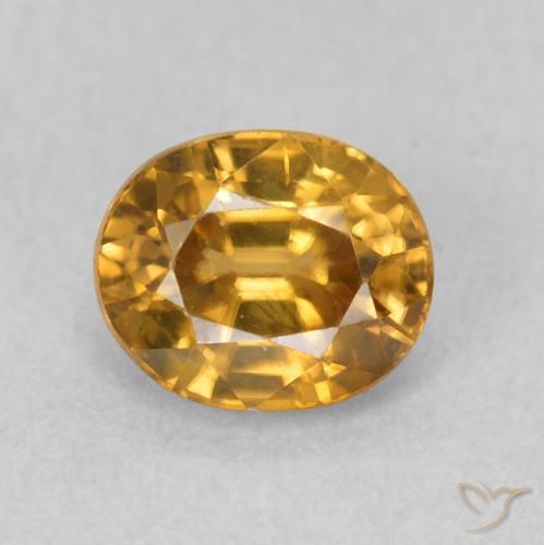 1.07ct Natural Dorado Circón, Ovalada, VS