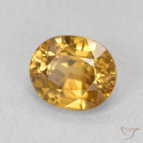 Circón Dorado natural de 1.07 ct, Ovalada, VS
