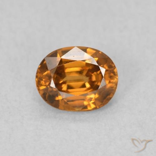 0.60ct Natural Marrón-oro Circón, Ovalada, VVS
