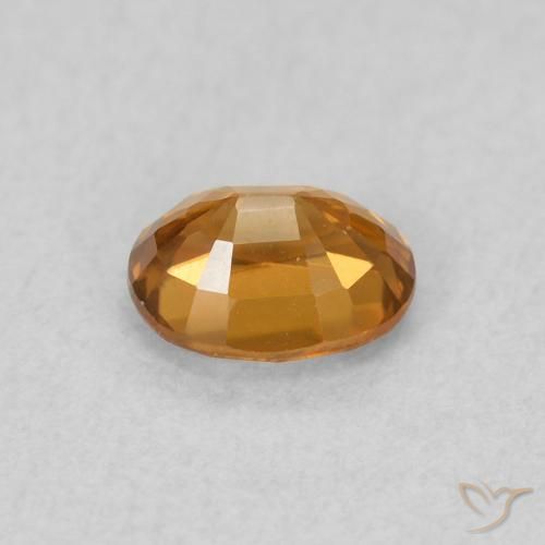 Circón Marrón-oro natural de 0.60 ct, Ovalada, VVS