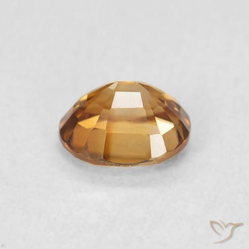 Circón Naranja medio natural de 0.96 ct, Ovalada, VVS