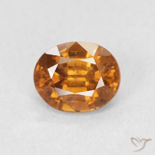 1.12ct Natural Naranja medio Circón, Ovalada, VS
