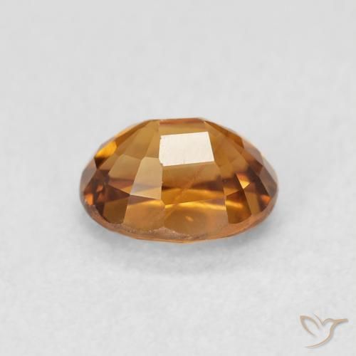 Circón Naranja medio natural de 1.12 ct, Ovalada, VS