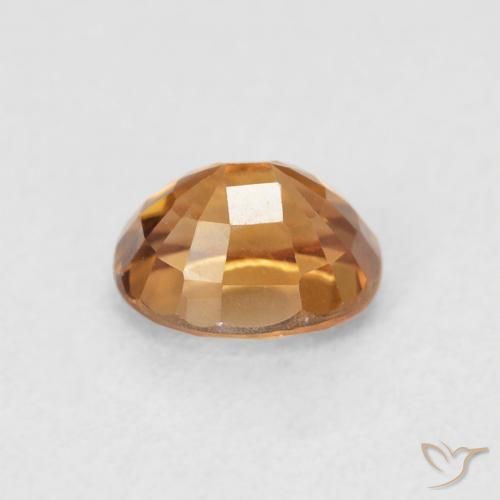 Circón Marrón naranja natural de 1.05 ct, Ovalada, VS