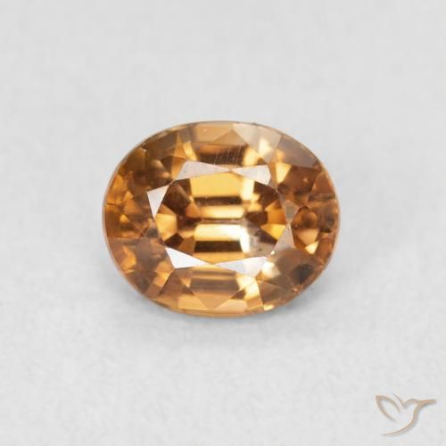 1.11ct Natural Naranja óxido Circón, Ovalada, VS