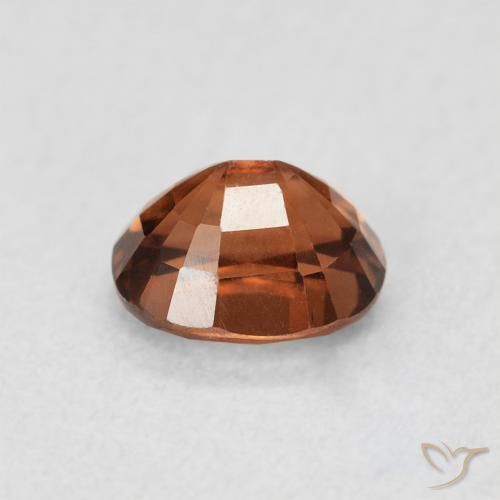 Circón Naranja oscuro natural de 1.17 ct, Ovalada, VVS-VS