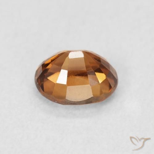 Circón Naranja medio natural de 1.07 ct, Ovalada, VVS-VS