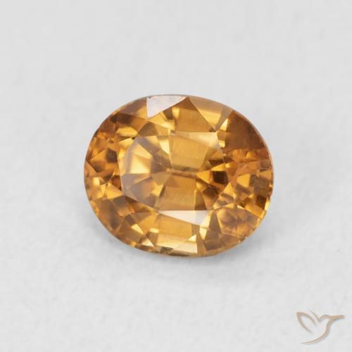Circón Naranja medio natural de 1.06 ct, Ovalada, VS