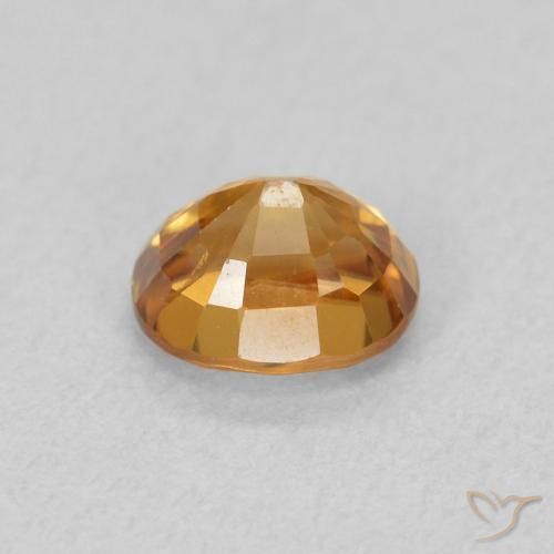 Circón Naranja terroso natural de 1.06 ct, Ovalada, VVS-VS
