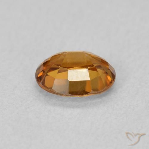 Circón Naranja medio natural de 0.93 ct, Ovalada, VVS-VS