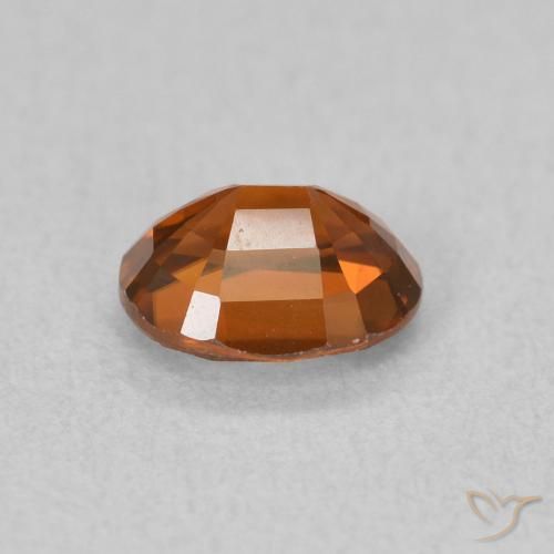 Circón Naranja oscuro natural de 0.99 ct, Ovalada, VVS-VS