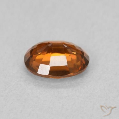 Circón Naranja fuego natural de 0.90 ct, Ovalada, VVS-VS