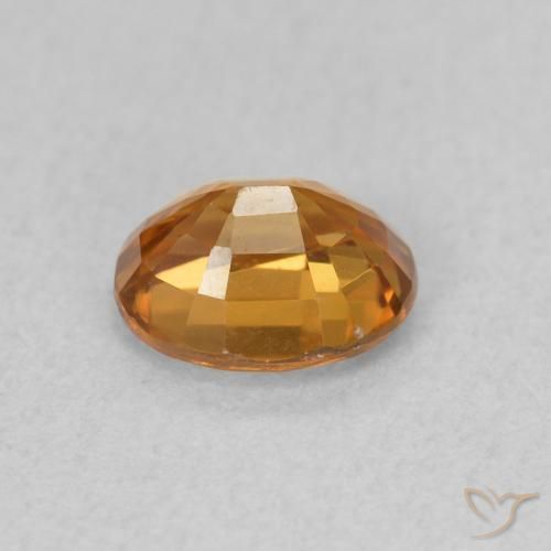 Circón Naranja terroso natural de 1.06 ct, Ovalada, VVS-VS