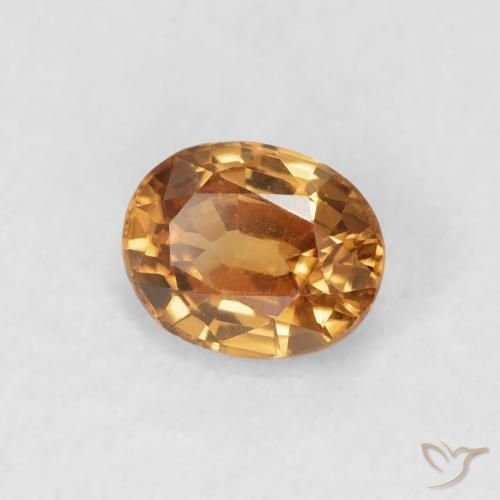Circón Marrón naranja natural de 0.93 ct, Ovalada, VVS
