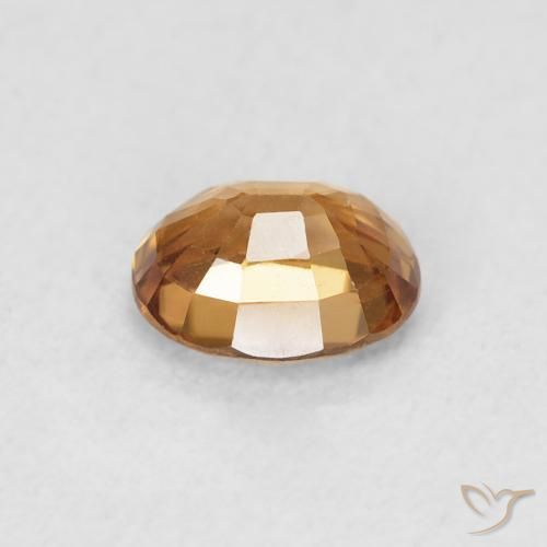Circón Marrón naranja natural de 0.93 ct, Ovalada, VVS