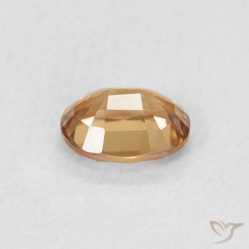 Circón Durazno dorado natural de 0.60 ct, Ovalada, VVS
