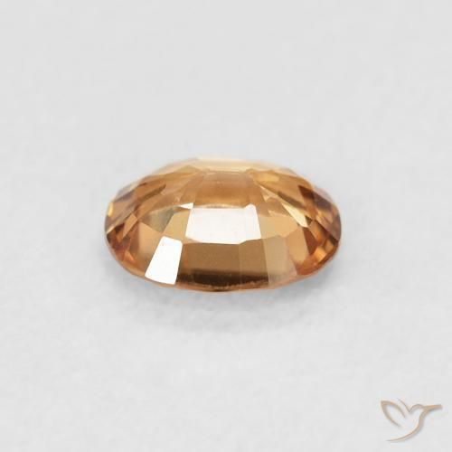 Circón Marrón naranja natural de 0.54 ct, Ovalada, VVS