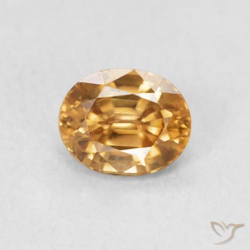 1.09ct Natural Durazno dorado Circón, Ovalada, VS
