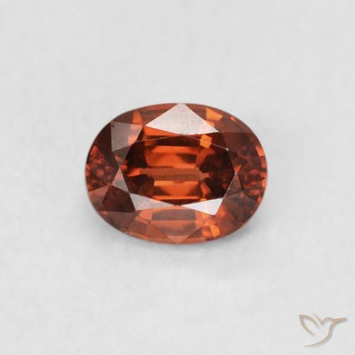 0.66ct Natural Naranja fuego Circón, Ovalada, VVS