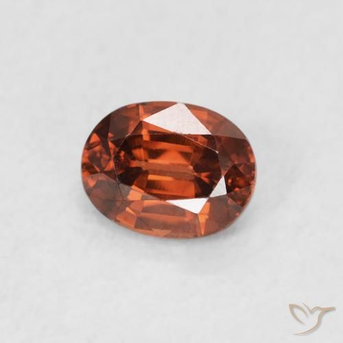 Circón Naranja fuego natural de 0.66 ct, Ovalada, VVS