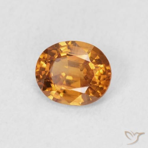 Circón Marrón naranja natural de 0.83 ct, Ovalada, VVS