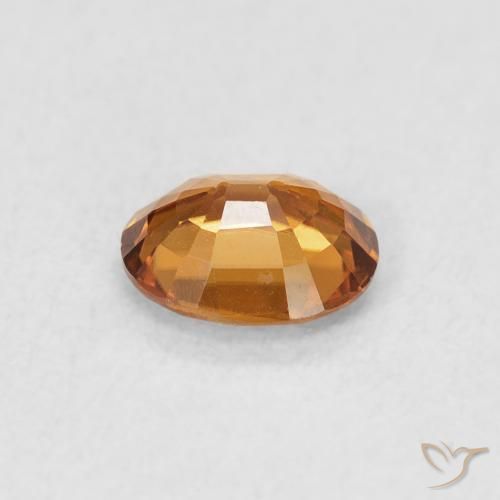 Circón Marrón naranja natural de 0.83 ct, Ovalada, VVS